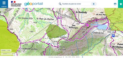 Cartographie de la tourbière du plan du rocher