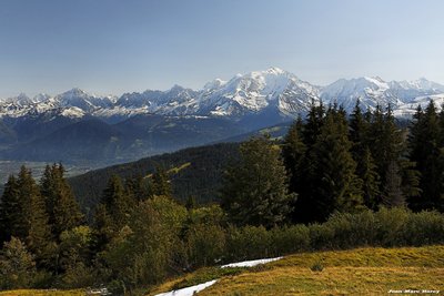 Vue sur la chaîne du Mont-Blanc