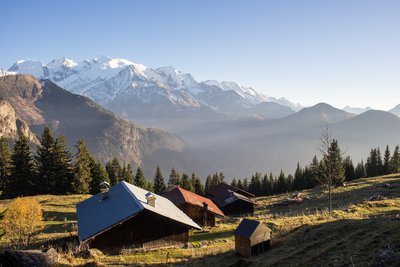 Grand tour des Ayères, vue sur le Mont Blanc